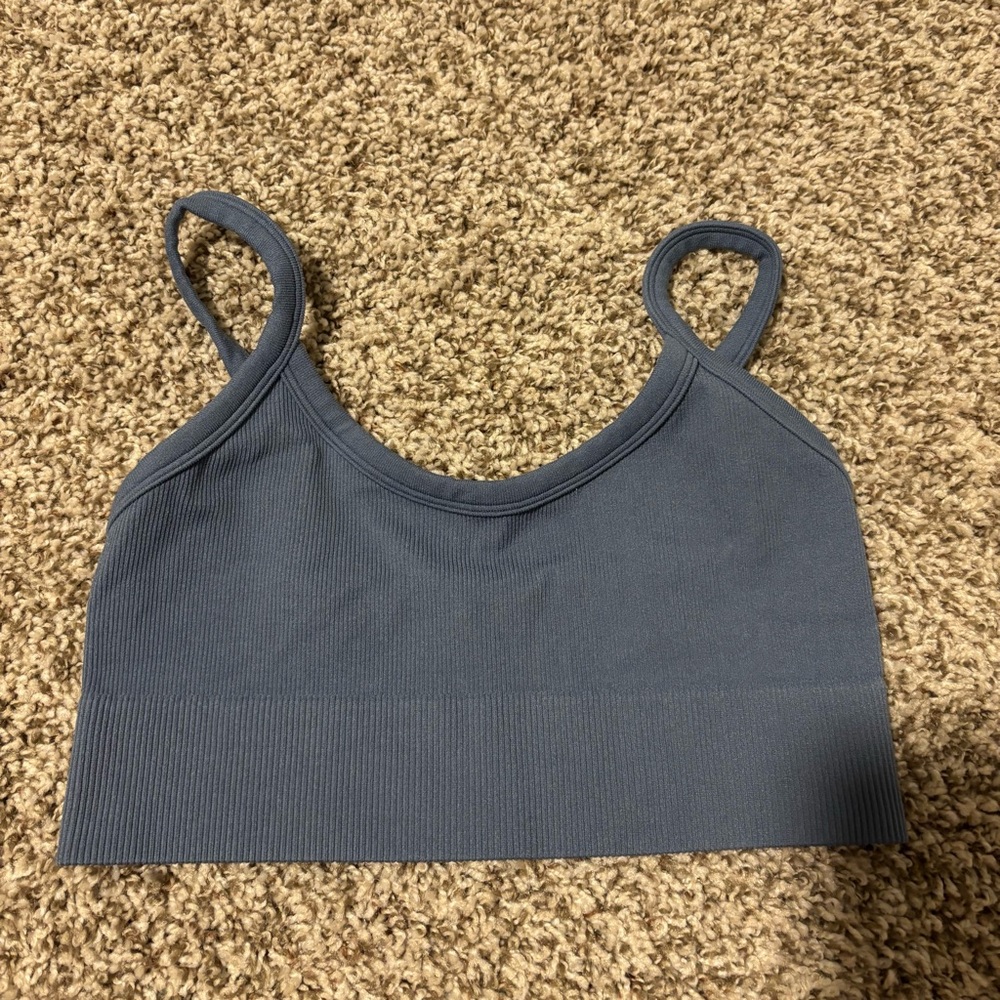 White Fox Ribbed Crop Top